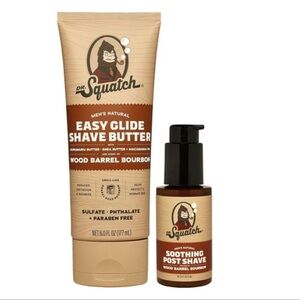 Dr. Squatch Wood Barrel Bourbon Smooth Shave Bundle - Easy Glide Butter + Manly